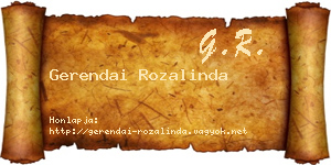 Gerendai Rozalinda névjegykártya